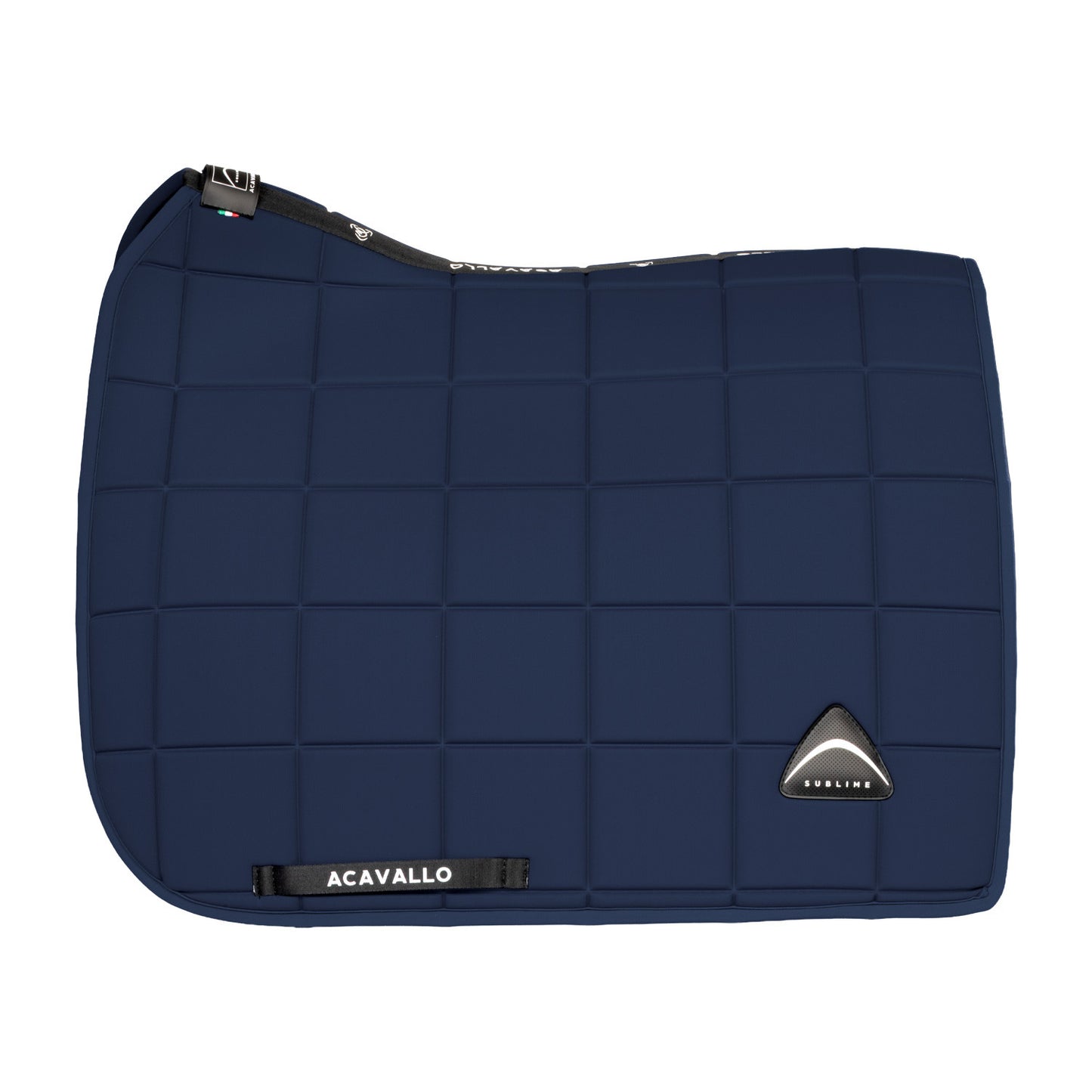 Silla de doma Sublime en tejido técnico a cuadros Acavallo - Azul marino