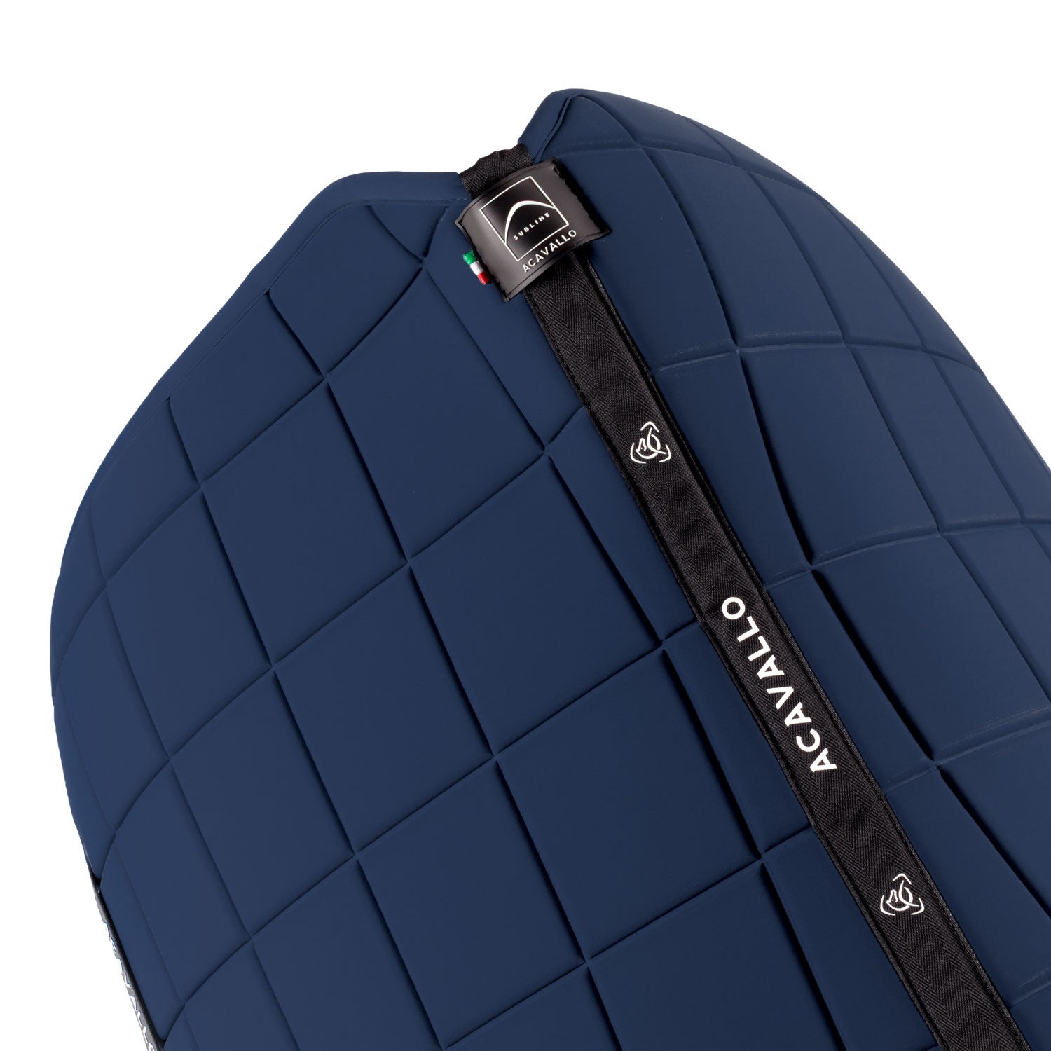 Silla de doma Sublime en tejido técnico a cuadros Acavallo - Azul marino
