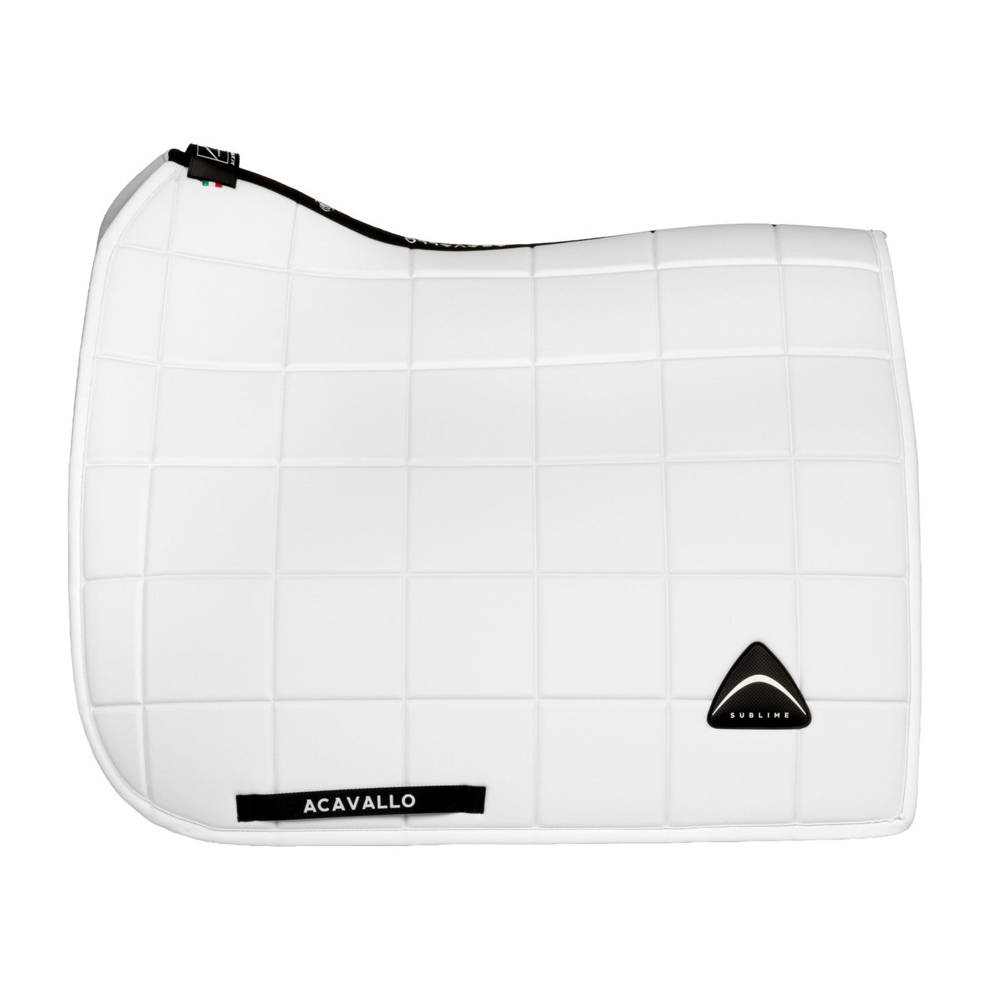 Silla de doma Sublime en tejido técnico a cuadros Acavallo - Blanco