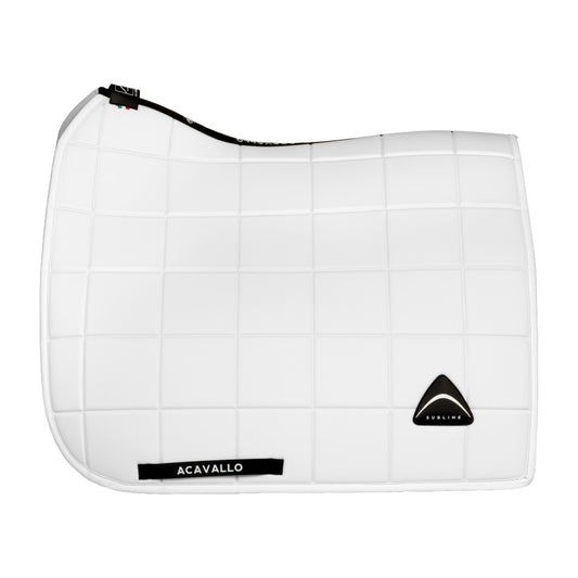 Silla de doma Sublime en tejido técnico a cuadros Acavallo - Blanco