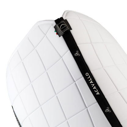 Silla de doma Sublime en tejido técnico a cuadros Acavallo - Blanco