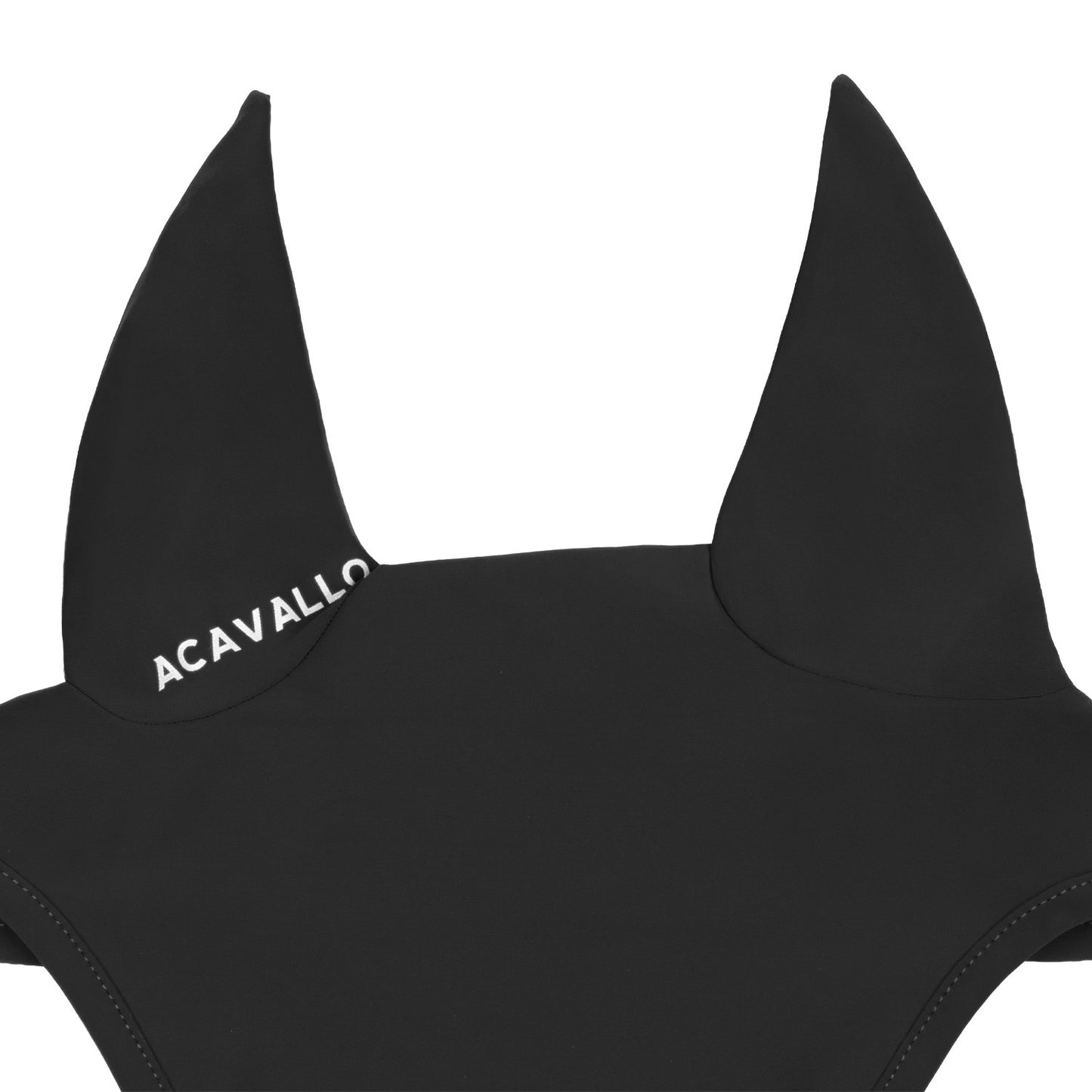 Cofieta Sublime de spandex con parche con logo en silicona Acavallo - Negro