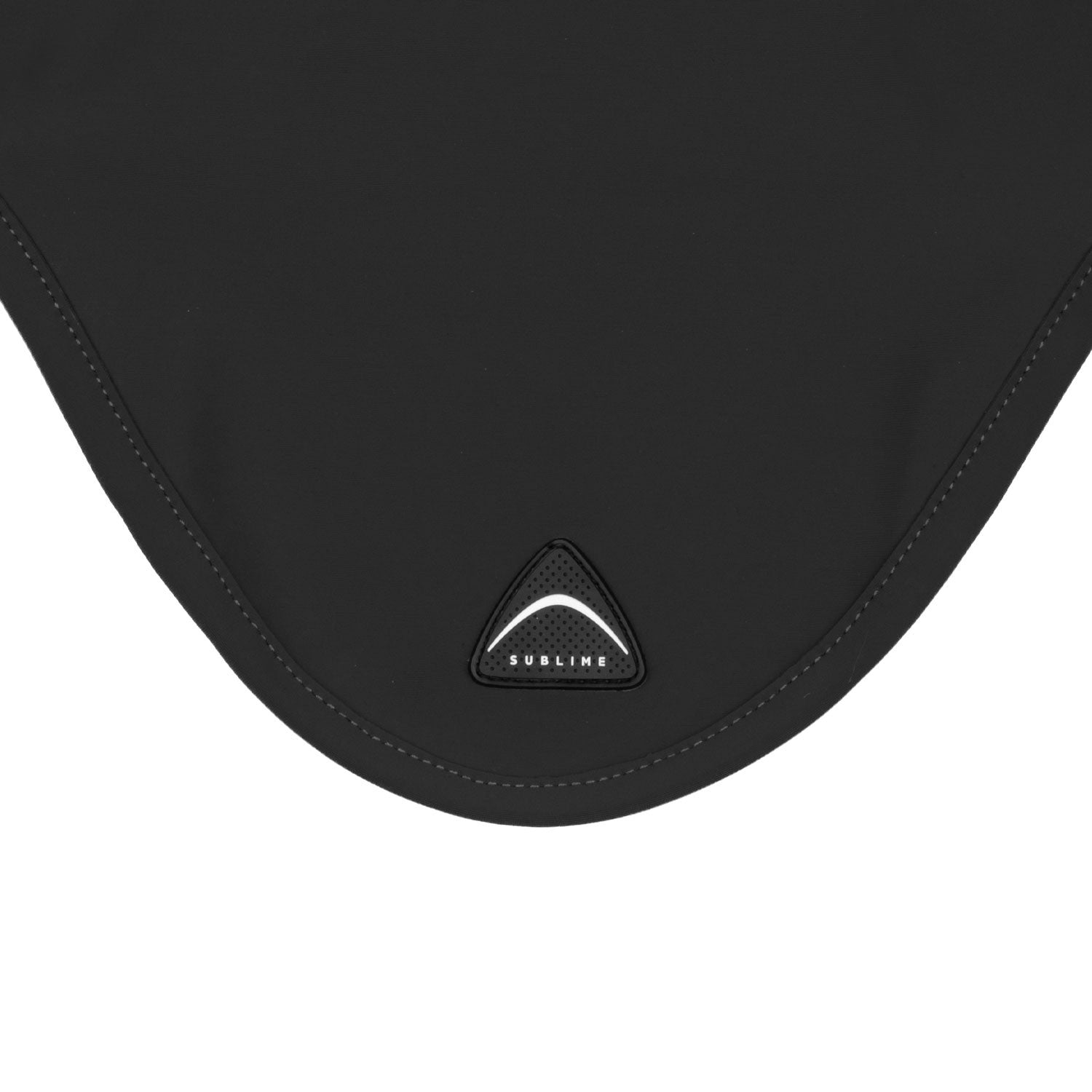 Cofieta Sublime de spandex con parche con logo en silicona Acavallo - Negro