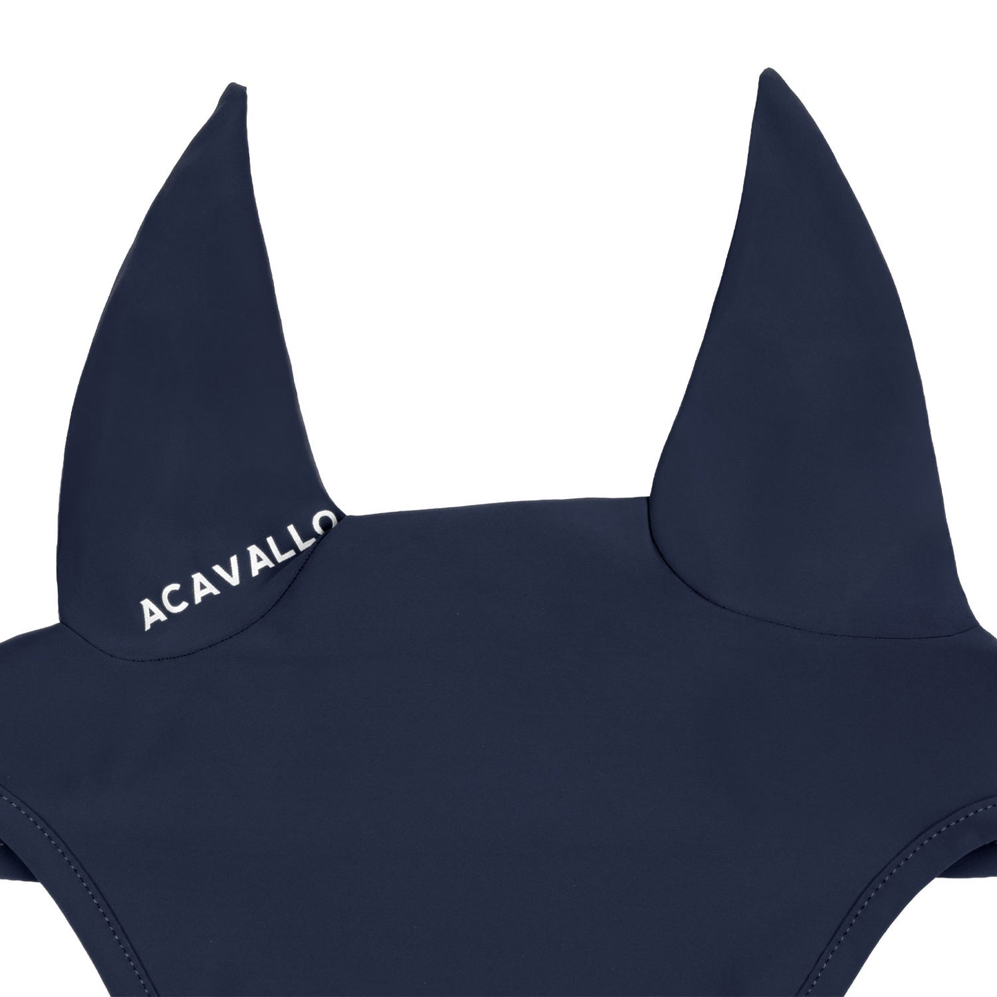 Cofieta Sublime de spandex con parche con logo en silicona Acavallo - Azul marino