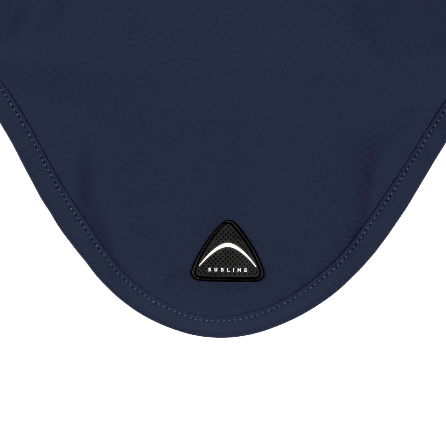 Cofieta Sublime de spandex con parche con logo en silicona Acavallo - Azul marino