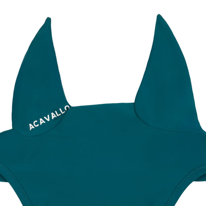 Cofieta Sublime de spandex con parche con logo en silicona Acavallo - Petróleo