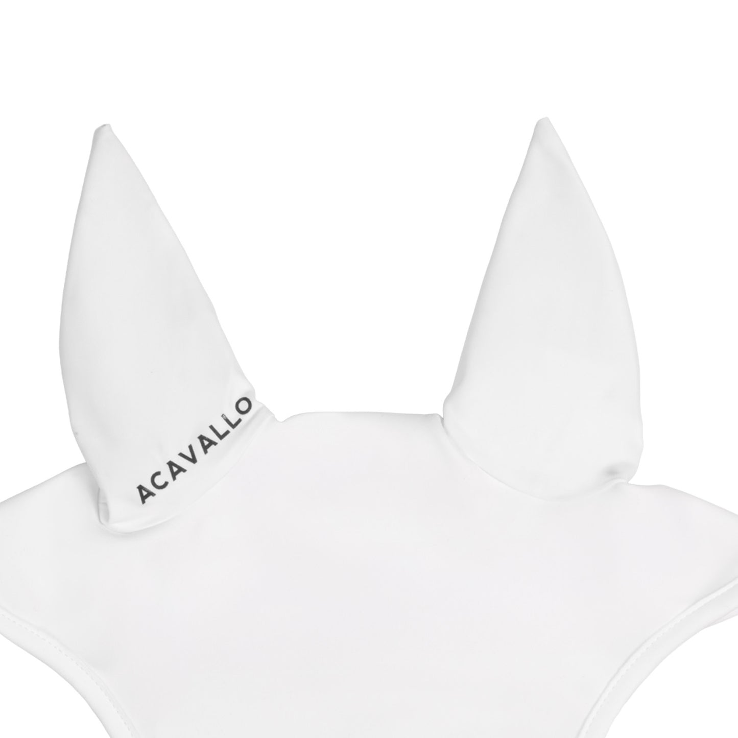 Cofieta Sublime de spandex con parche con logo en silicona Acavallo - Blanco