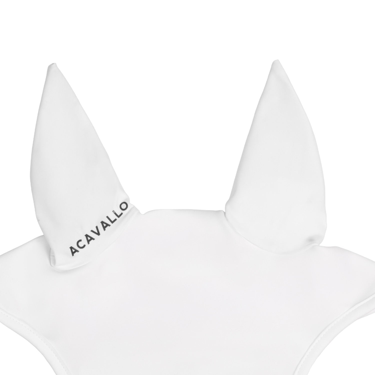 Cofieta Sublime de spandex con parche con logo en silicona Acavallo - Blanco