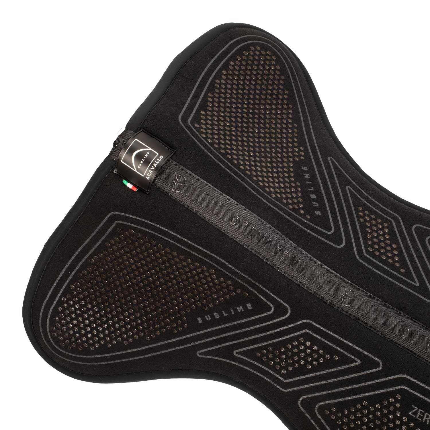 Medio almohadilla de impacto cero Acavallo - Total Black
