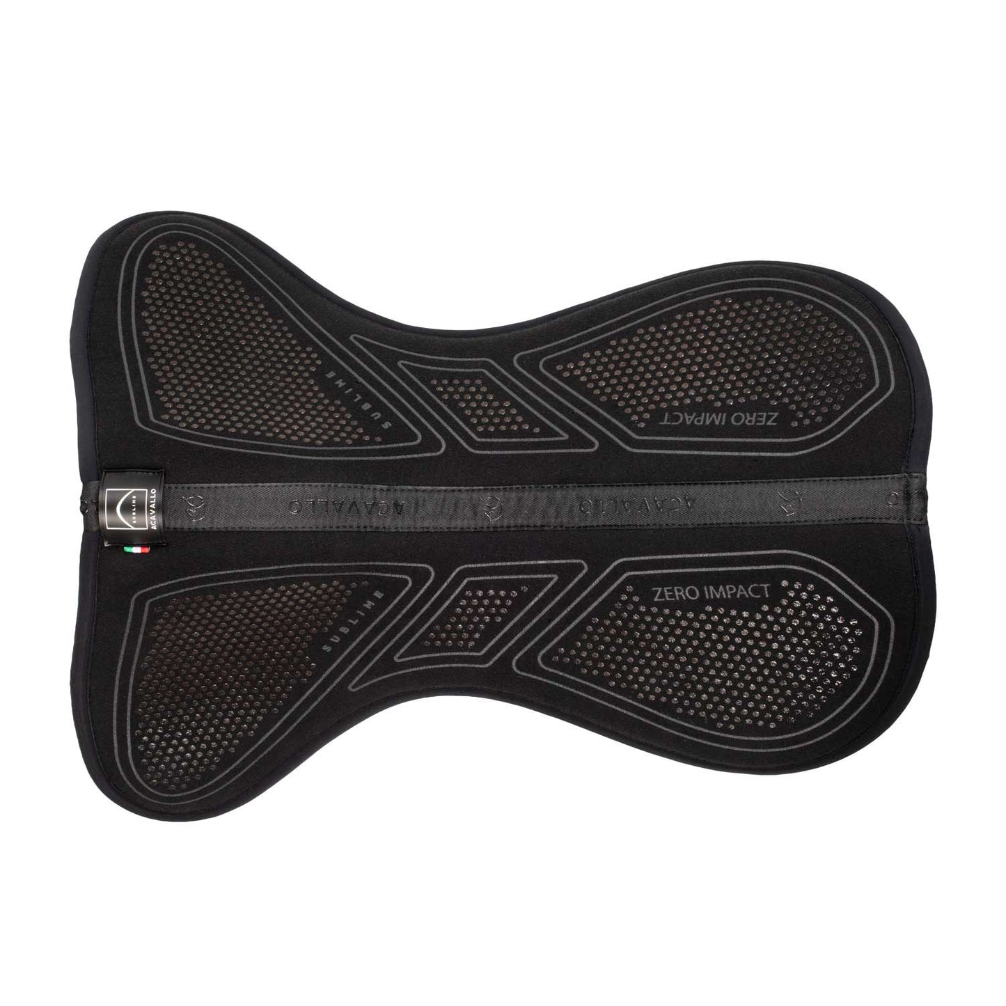 Medio almohadilla de impacto cero Acavallo - Total Black