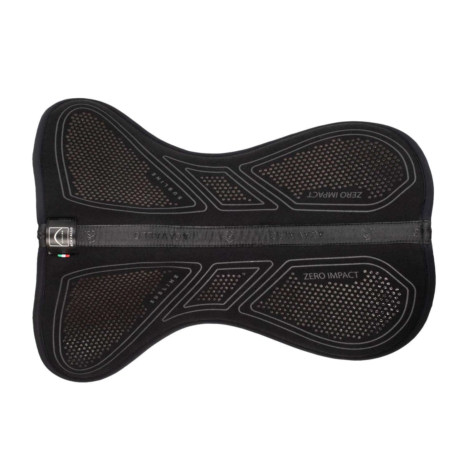 Medio almohadilla de impacto cero Acavallo - Total Black