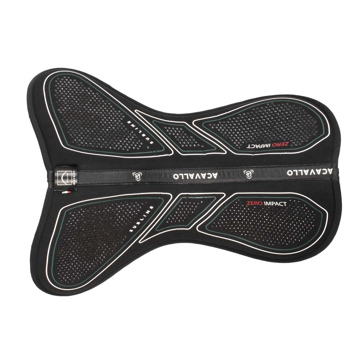 Cojín delantero de media elevación de impacto cero Acavallo - Negro