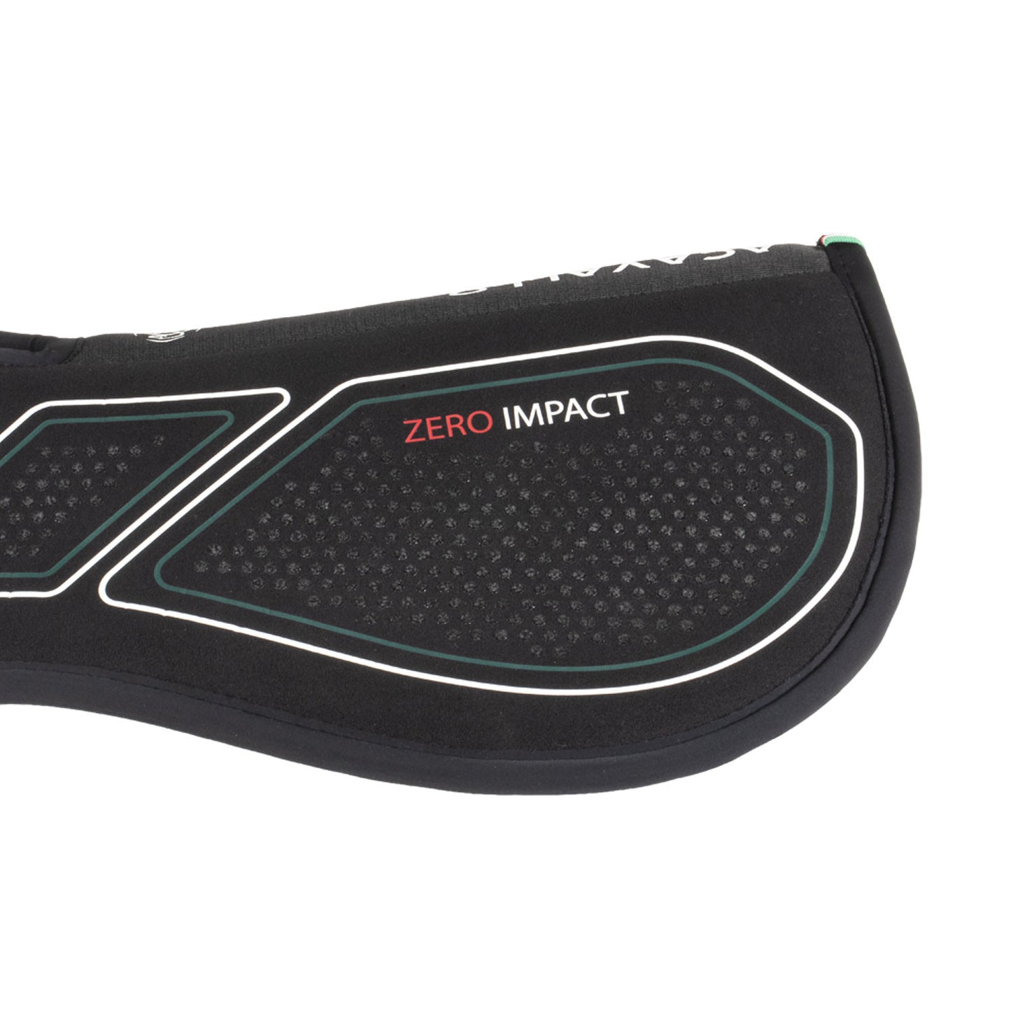 Zero impacto emb media almohadilla con cruz libre Acavallo - Negro