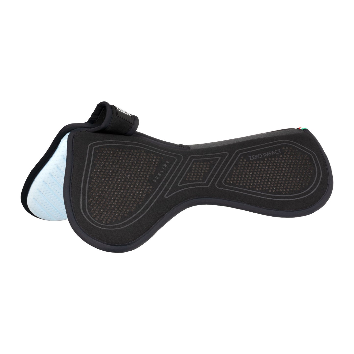 Zero impacto emb media almohadilla con cruz libre Acavallo - Total Black