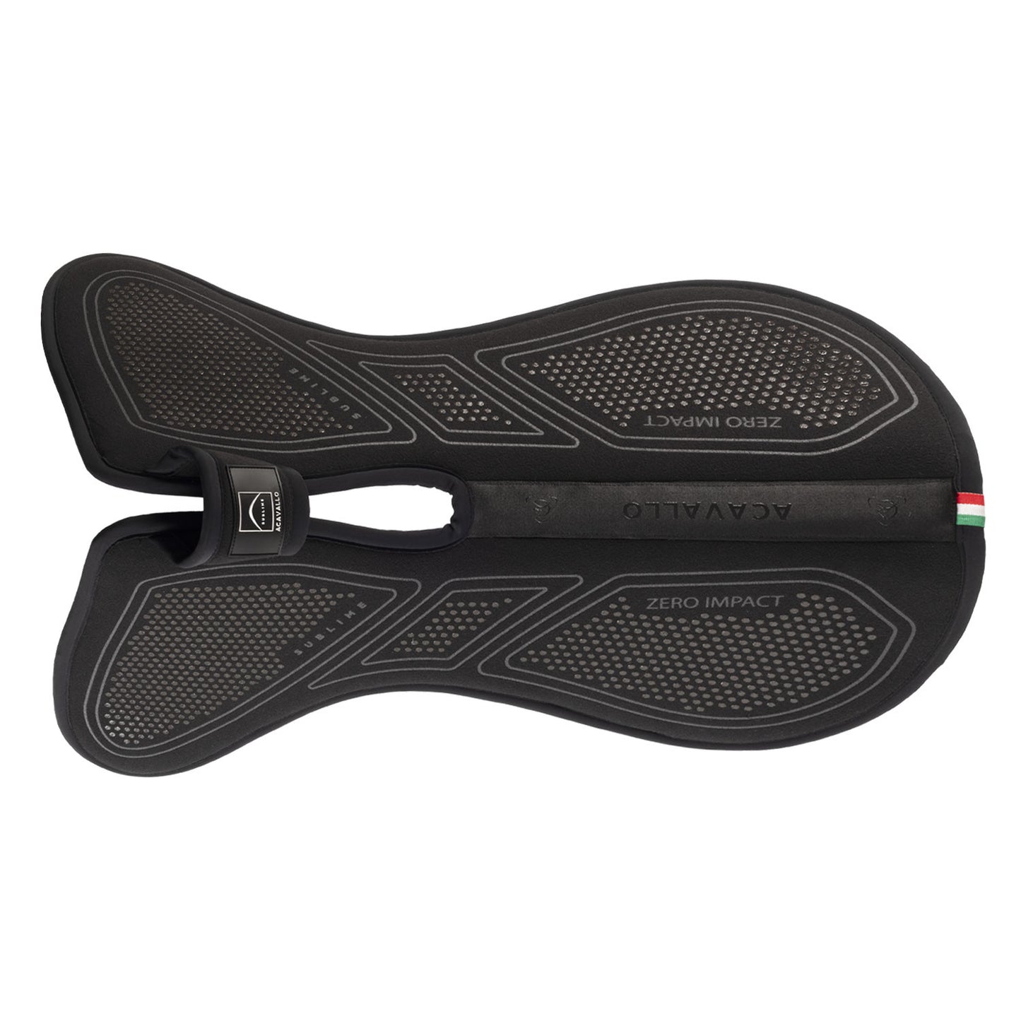 Zero impacto emb media almohadilla con cruz libre Acavallo - Total Black