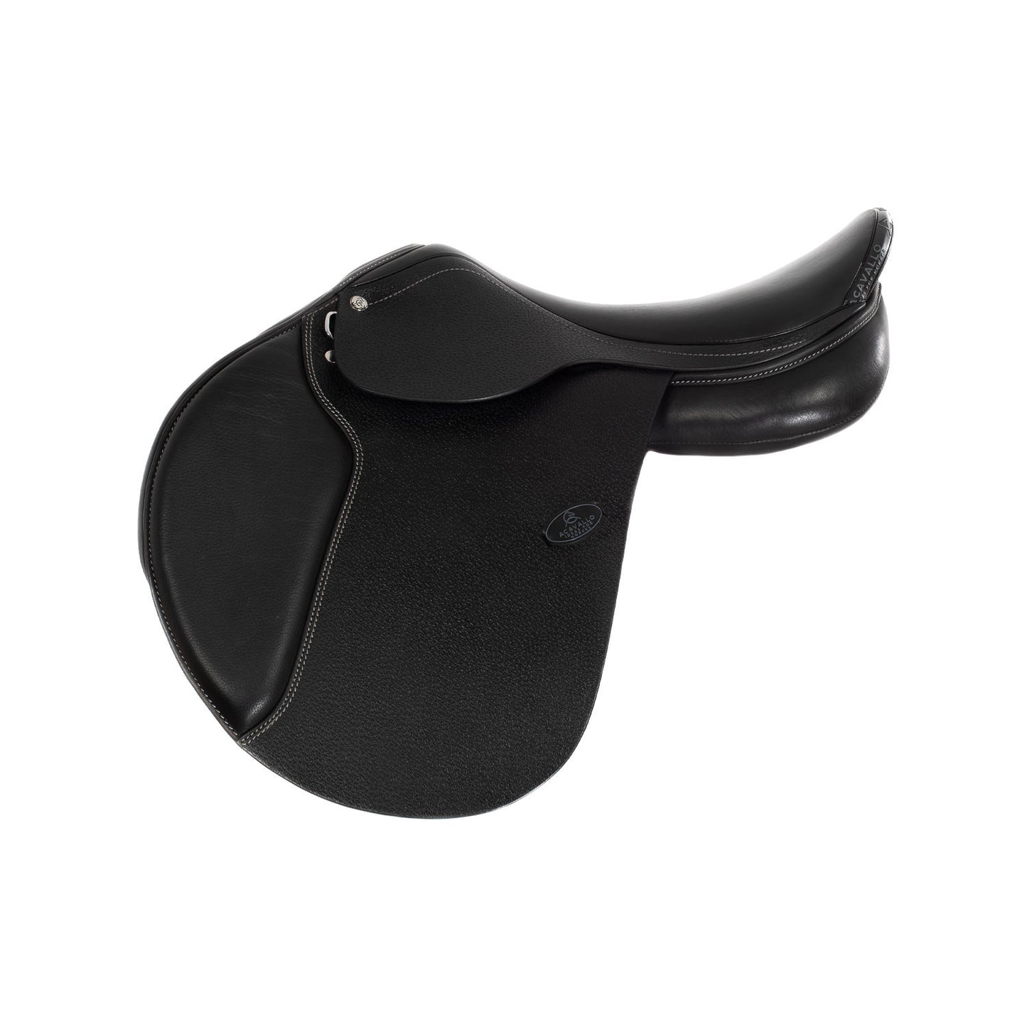 Silla de salto veneciano con cojines de lana Acavallo - Negro