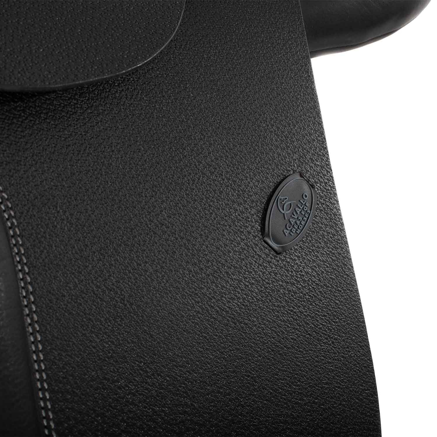 Silla de salto veneciano con cojines de lana Acavallo - Negro