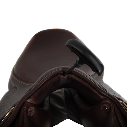 Silla de salto veneciano con cojines de lana Acavallo - Marrón oscuro