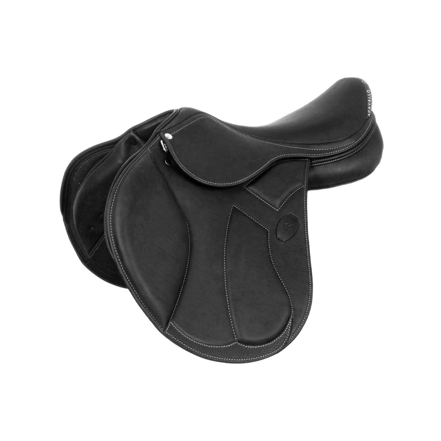 Silla de salto Modigliani con cojines de lana Acavallo - Negro