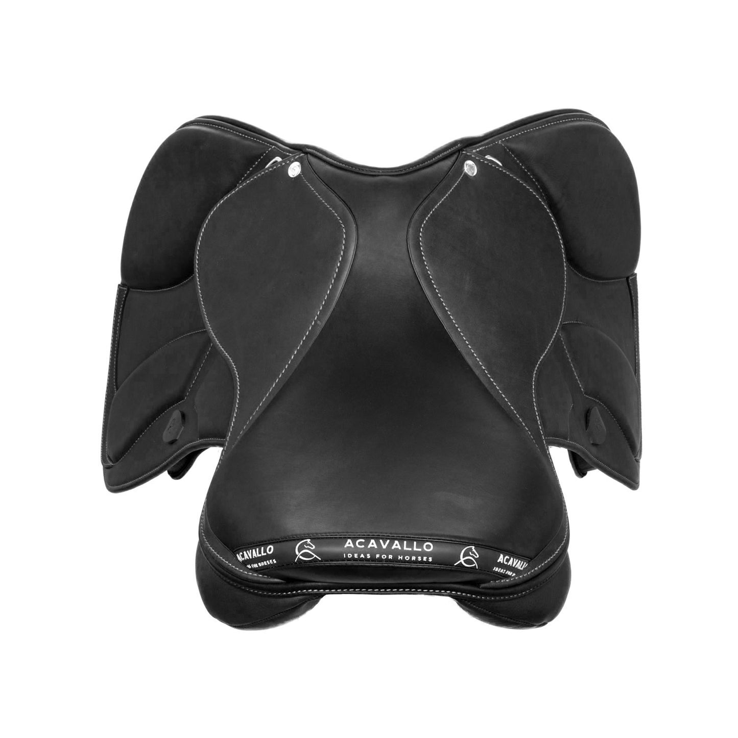 Silla de salto Modigliani con cojines de lana Acavallo - Negro