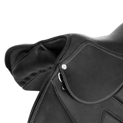 Silla de salto Modigliani con cojines de lana Acavallo - Negro