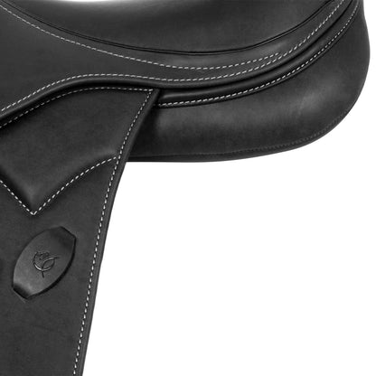 Silla de salto Modigliani con cojines de lana Acavallo - Negro