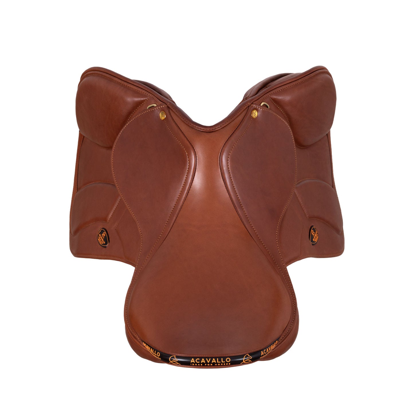Silla de salto Modigliani con cojines de lana Acavallo - Coñac