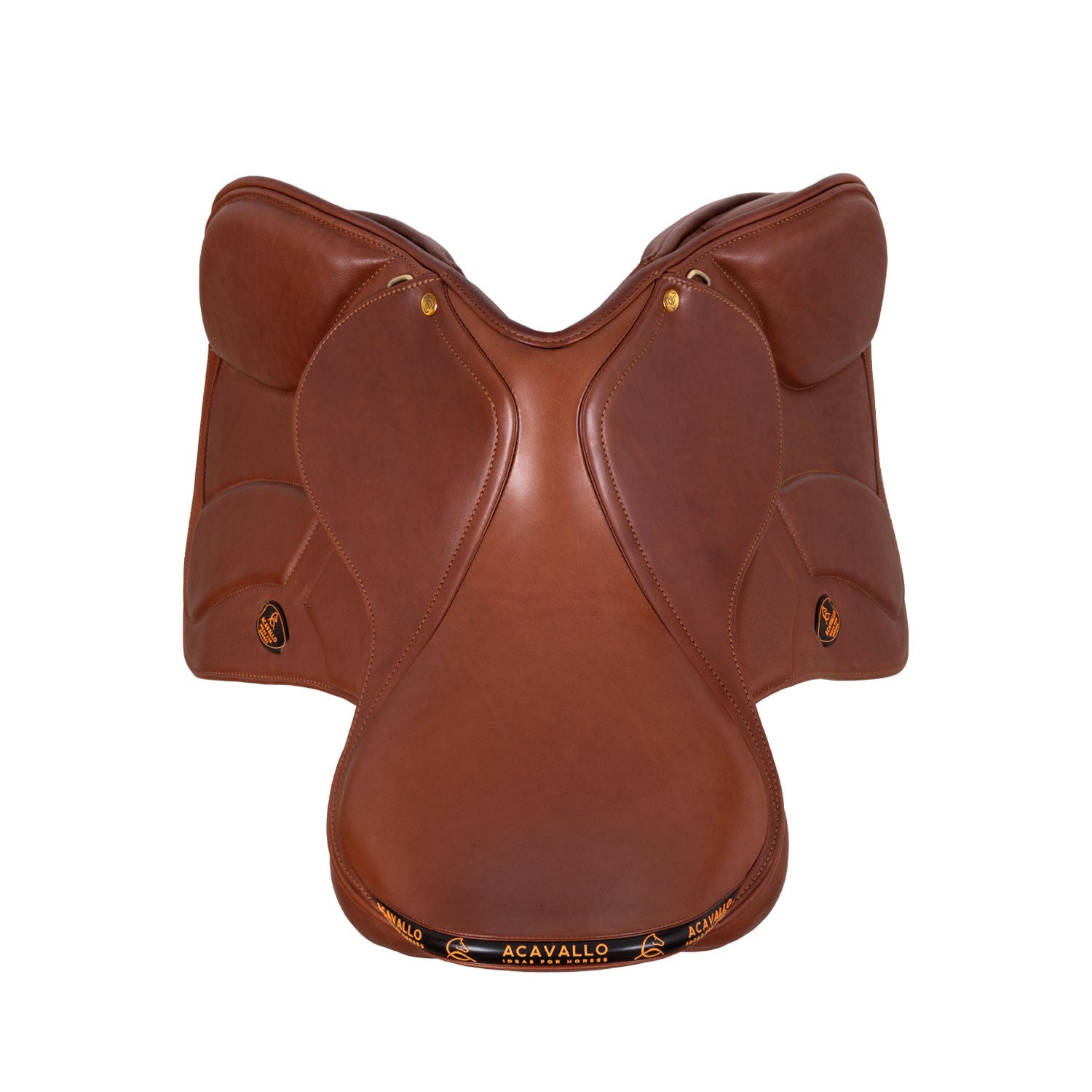 Silla de salto Modigliani con cojines de lana Acavallo - Coñac