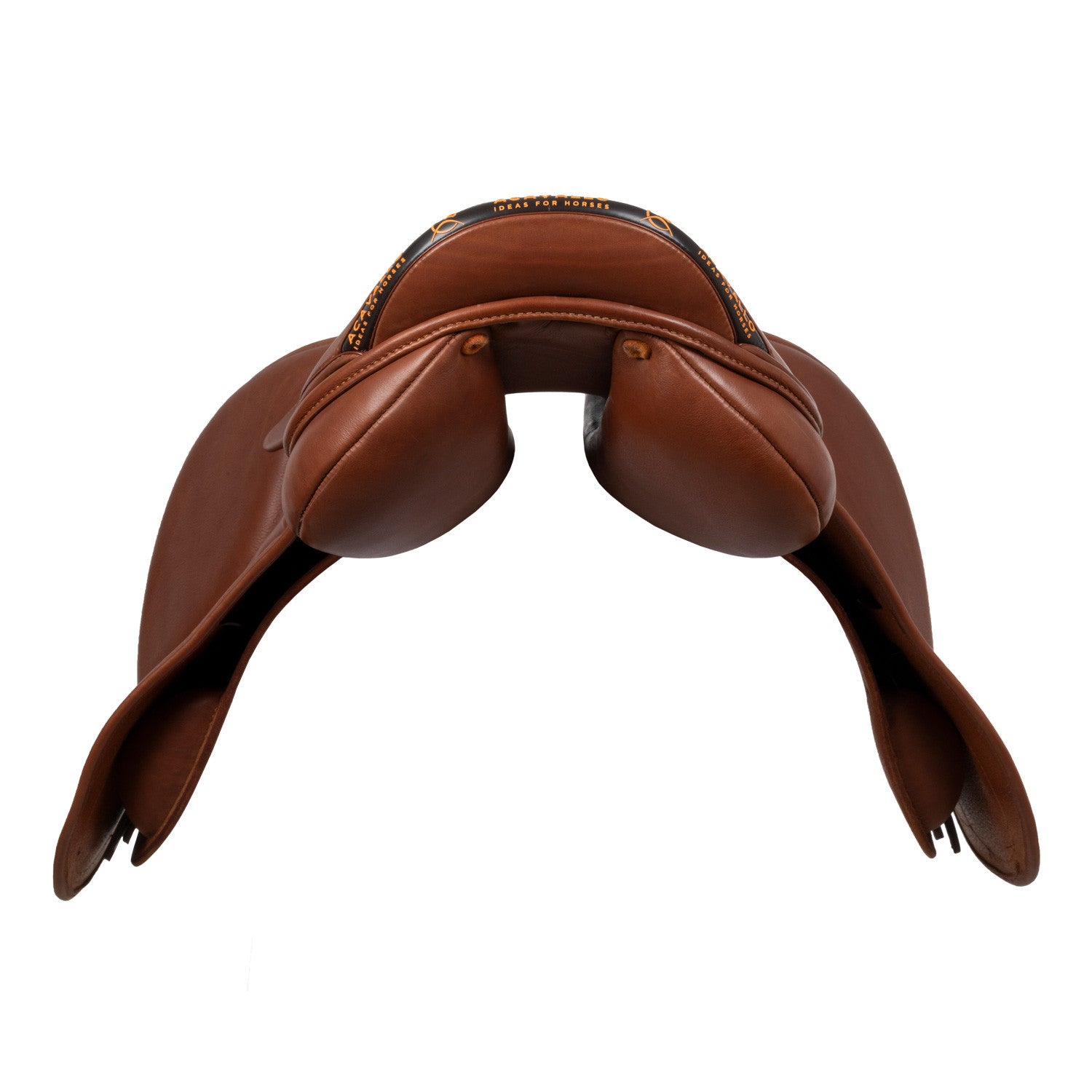 Silla de salto Modigliani con cojines de lana Acavallo - Coñac