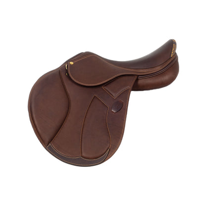 Silla de salto Modigliani con cojines de lana Acavallo - Marrón oscuro