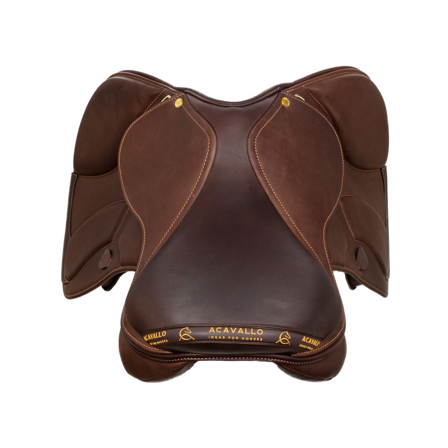Silla de salto Modigliani con cojines de lana Acavallo - Marrón oscuro