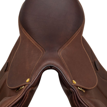 Silla de salto Modigliani con cojines de lana Acavallo - Marrón oscuro
