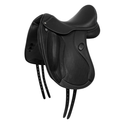 Silla de doma Raffaello con almohadillas de lana Acavallo - Negro