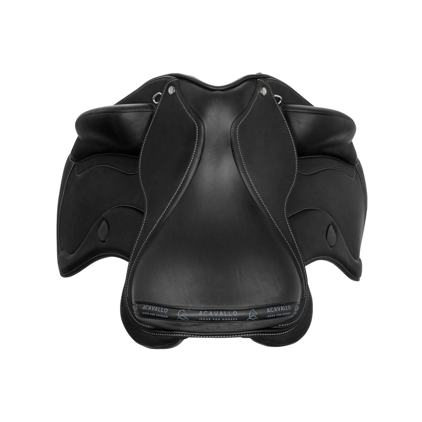 Silla de doma Raffaello con almohadillas de lana Acavallo - Negro
