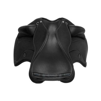 Silla de doma Raffaello con almohadillas de lana Acavallo - Negro