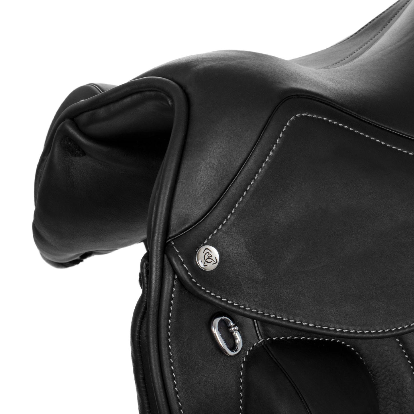 Silla de doma Raffaello con almohadillas de lana Acavallo - Negro