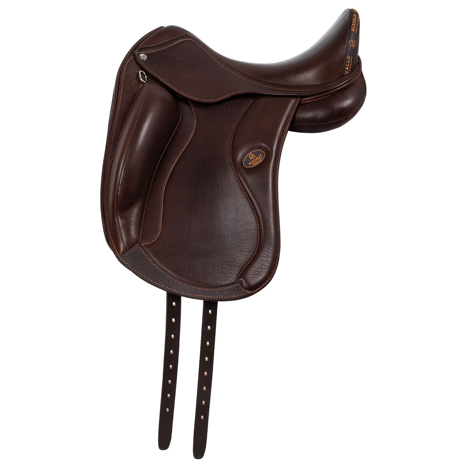 Silla de doma Raffaello con almohadillas de lana Acavallo - Marrón oscuro