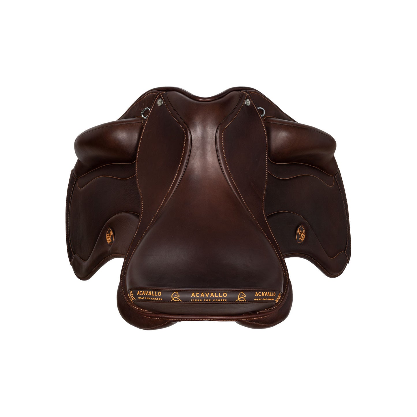 Silla de doma Raffaello con almohadillas de lana Acavallo - Marrón oscuro