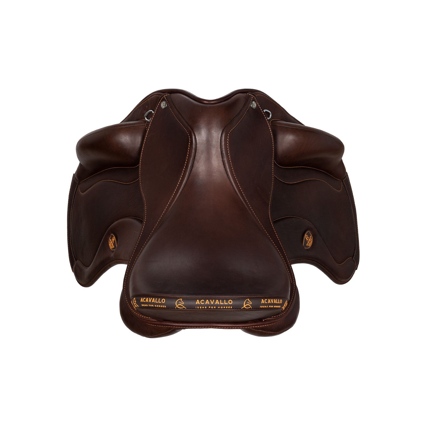 Silla de doma Raffaello con almohadillas de lana Acavallo - Marrón oscuro