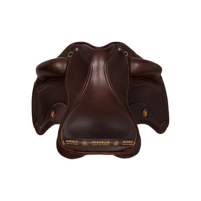 Silla de doma Raffaello con almohadillas de lana Acavallo - Marrón oscuro