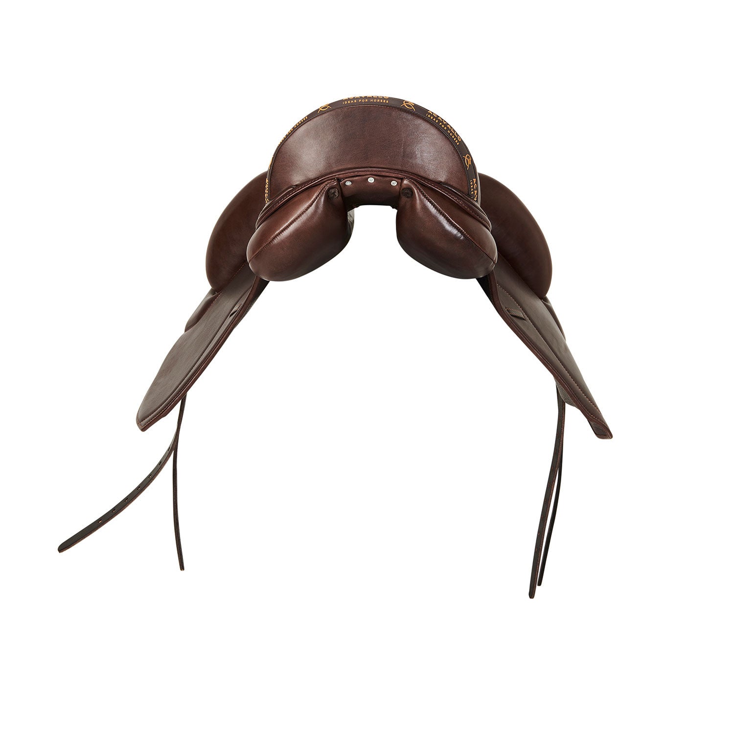 Silla de doma Leonardo con almohadillas de lana Acavallo - Marrón oscuro