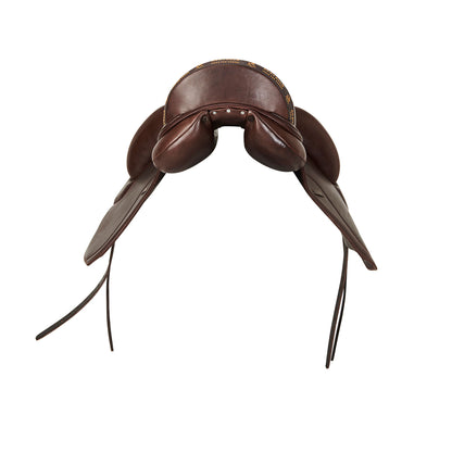 Silla de doma Leonardo con almohadillas de lana Acavallo - Marrón oscuro