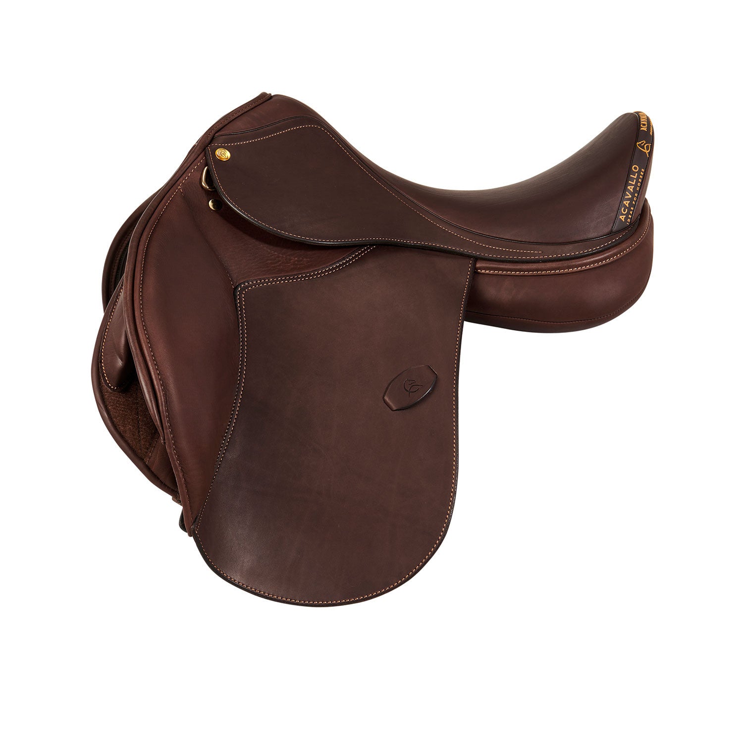 Silla completa Bernini cojines lana Acavallo - Marrón oscuro