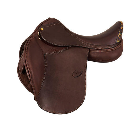 Silla completa Bernini cojines lana Acavallo - Marrón oscuro
