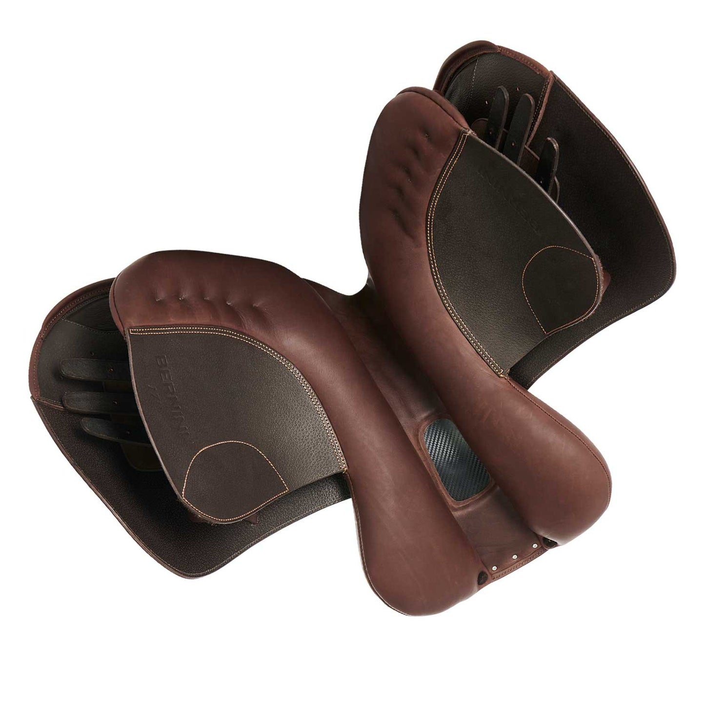Silla completa Bernini cojines lana Acavallo - Marrón oscuro