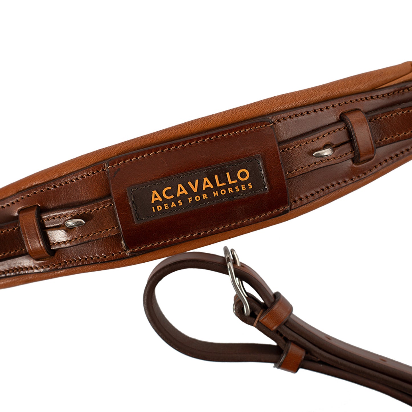 Nasalina piel hackamore Acavallo - Coñac