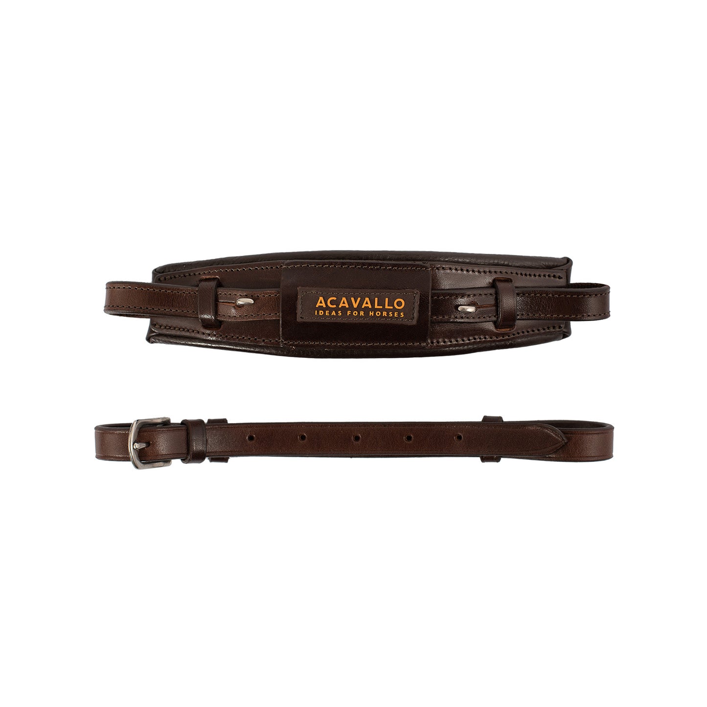 Nasalina piel hackamore Acavallo - Marrón oscuro