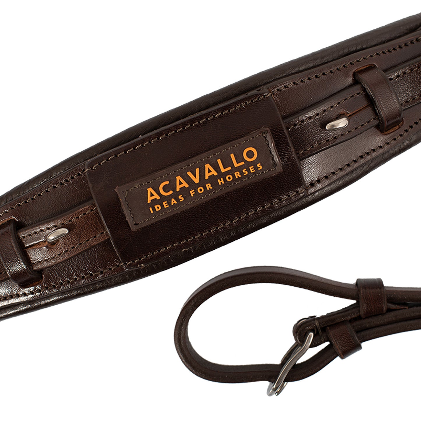 Nasalina piel hackamore Acavallo - Marrón oscuro