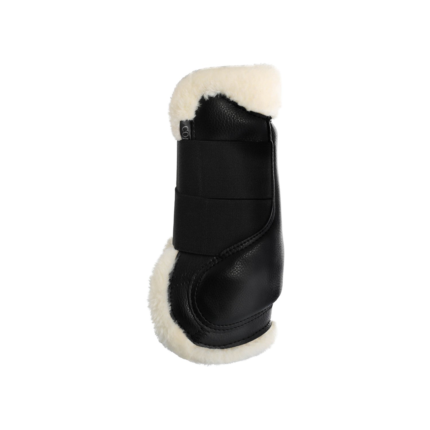 Protectores para tendón salto sintético cierre de velcro Acavallo - Negro