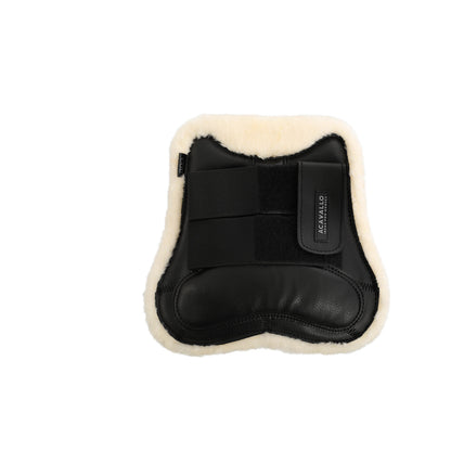 Protectores para tendón salto sintético cierre de velcro Acavallo - Negro